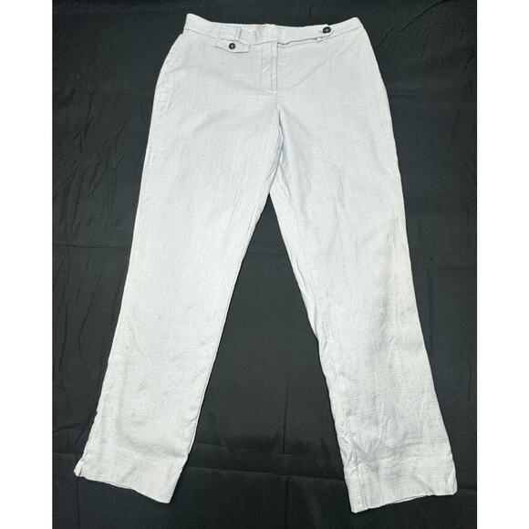 Anthropologie Pants - The Essential Slim by Anthropologie Women’s Blue Lined Pants - Size 10 (32x27.5)
